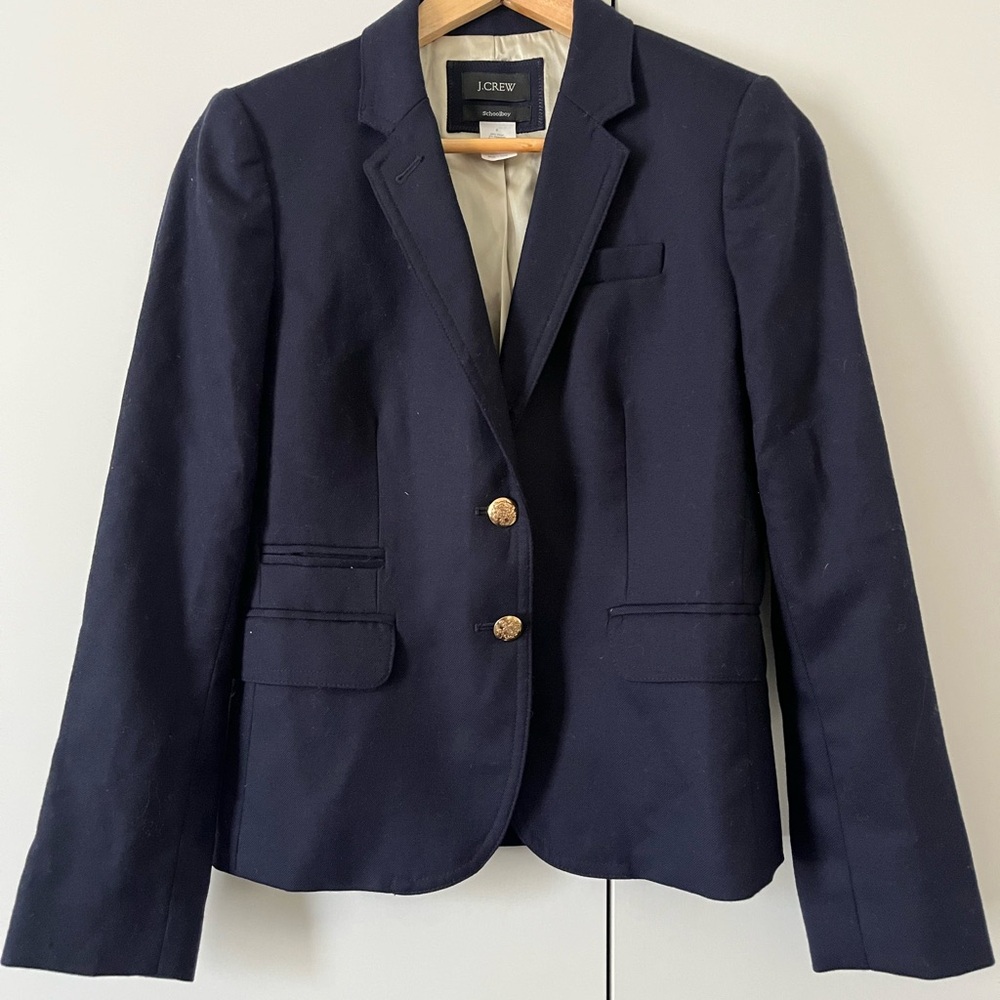 J.Crew Schoolboy Blazer – Navy Wool Blend – Size 2